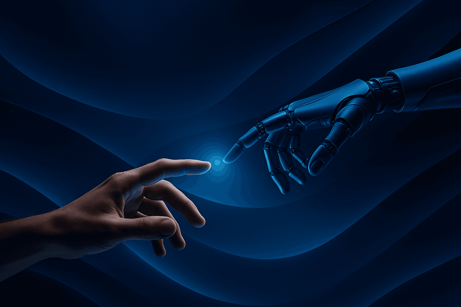 Human and AI collaboration background